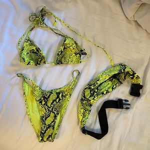 Triangl Snakeskin Bikini Set